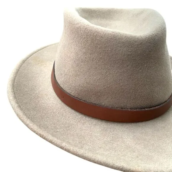 Bailey Briar Wool Fedora Hat with Taupe Brown Band
